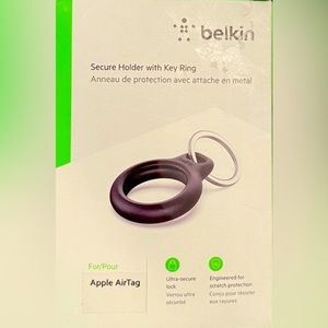 Bellingham Secure Holder with Key Ring for Air Tag Black